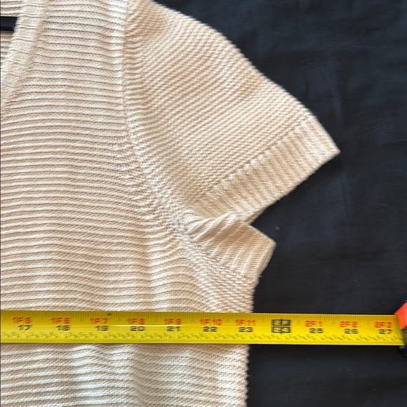 Talbots Woman Cream Short Sleeve Cardigan 2X - Picture 5 of 9